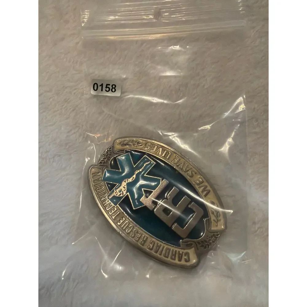Vintage EMT Cardiac Rescue Technician Belt Buckle Blue Star of Life BTS 2343